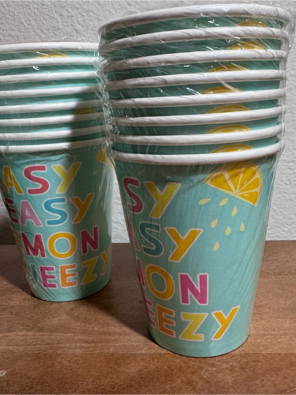Brand New Easy Peasy Lemon Squeezy Paper Cups